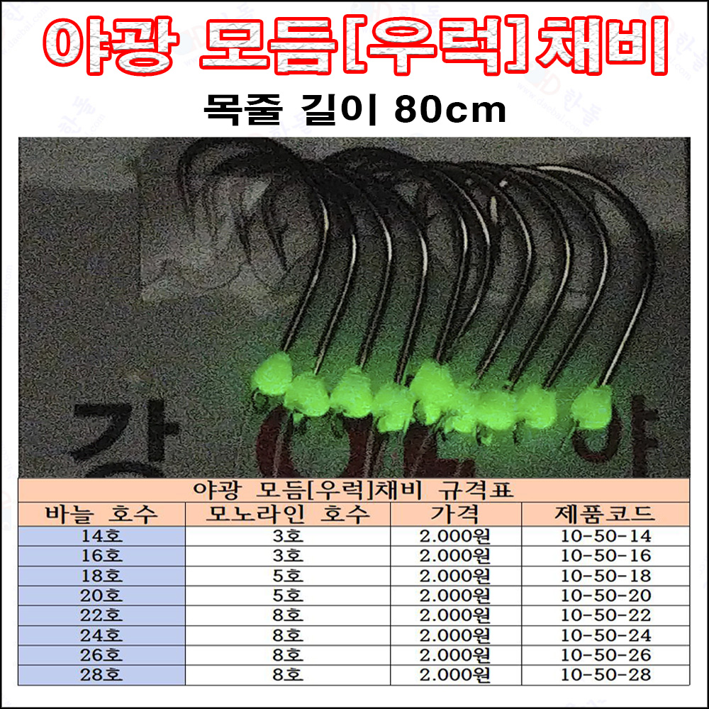 야광[축광] 우럭 모듬채비